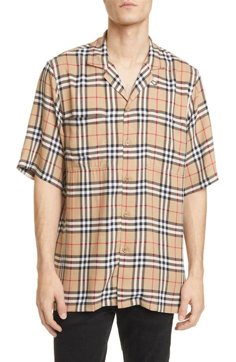 short sleeve burberry button up